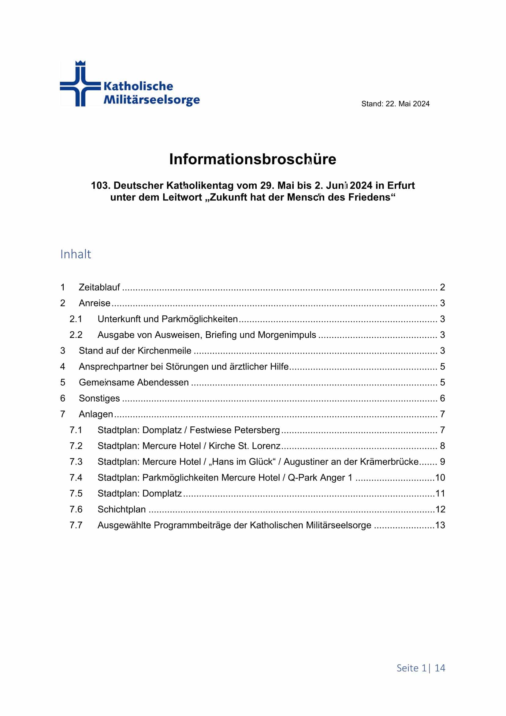 Informationsbroschüre - Seite 1