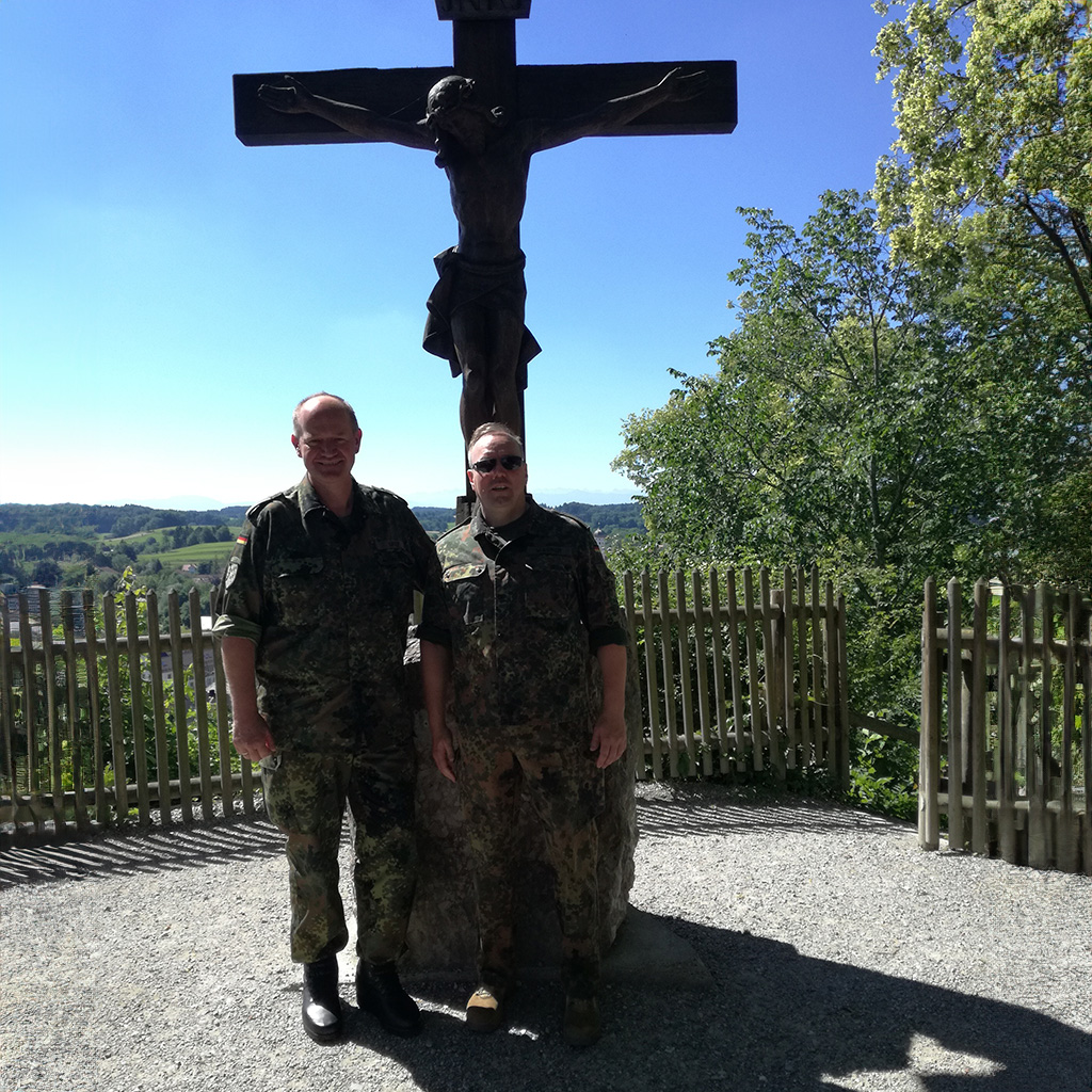 Der Vorsitzende des Katholikenrates beim deutschen Militärbischof, Herr Oberstleutnant Gereon Gräf, besucht die Soldatensternwallfahrt am 20.06.2018 in Andechs.