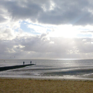 Blick über die Nordsee bei der Vesper am Sonntag